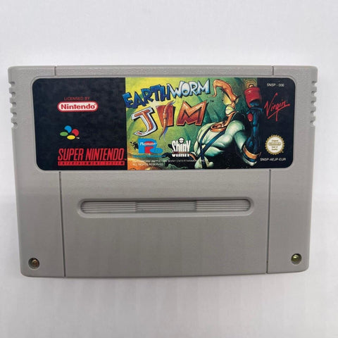 Earthworm Jim Super Nintendo SNES Game Cartridge PAL