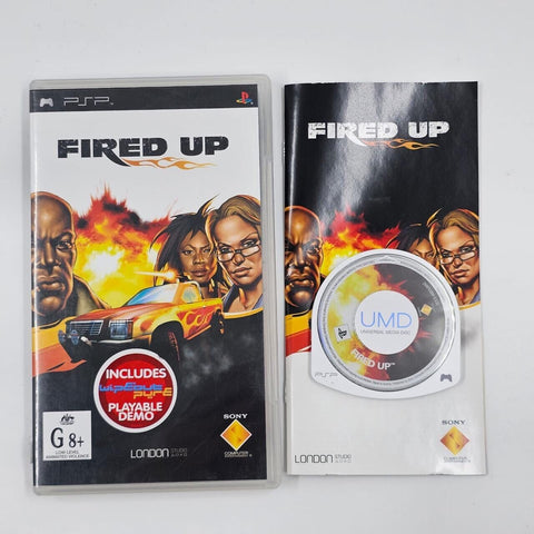 Fired Up PSP Playstation Portable Game + Manual 04F4