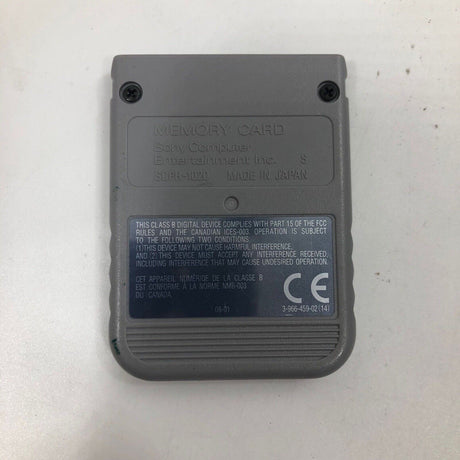 Playstation 1 PS1 Memory Card PSOne Grey Boxed 25F4