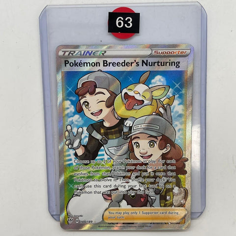 Pokemon Breeder's Nurturing Pokemon Card 188/189 Darkness Ablaze r63