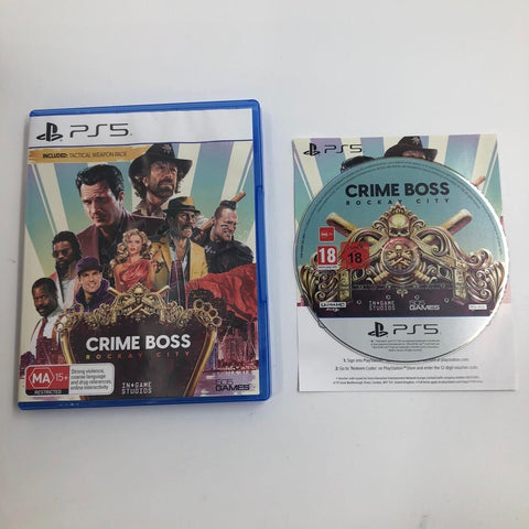 Crime Boss Rockay City PS5 Playstation 5 Game + Manual 11F4