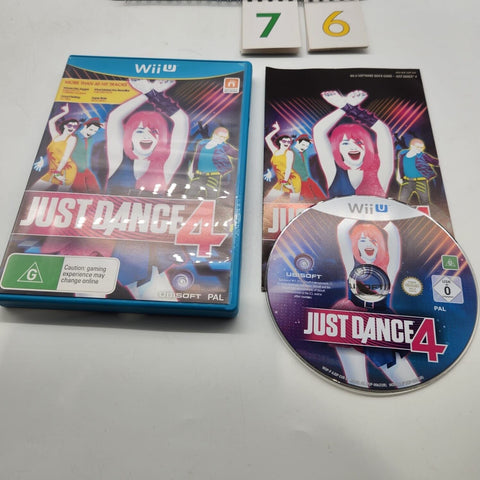 Just Dance 4 Nintendo Wii U Game + Manual PAL oz76