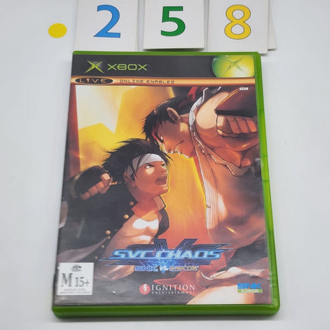 SVC Chaos SNK VS Capcom Xbox Original Game + Manual PAL y258