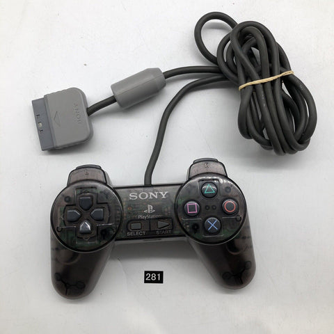 Sony PlayStation 1 PS1 Controller Genuine - Clear Black Limited Edition axc281