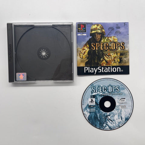 Spec Ops Airborne Commando PS1 Playstation 1 Game + Manual PAL 25F4