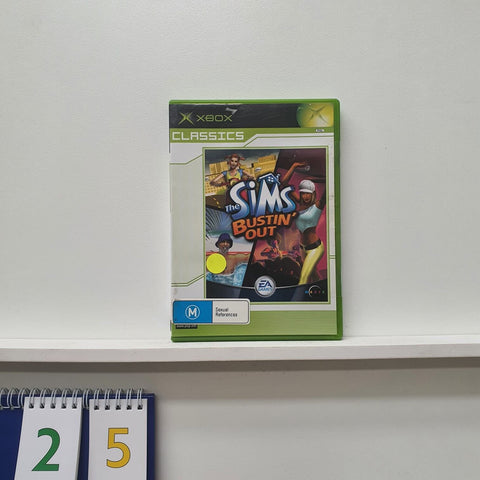 The Sims Bustin' Out Xbox original game + manual PAL