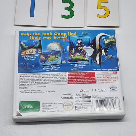 Disney Finding Nemo Escape To The Big Blue Nintendo 3DS Game + Manual PAL