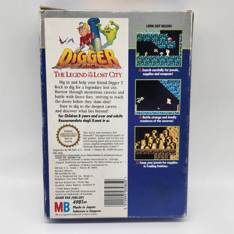 Digger T. Rock Nintendo Entertainment System NES Game Boxed PAL