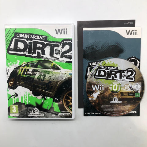 Colin McRae Dirt 2 Nintendo Wii Game + Manual PAL 06n3