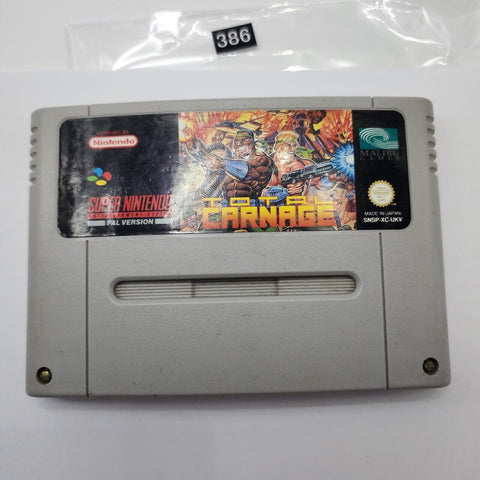 Total Carnage Super Nintendo SNES Game Cartridge PAL