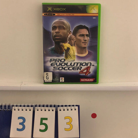 Pro Evolution Soccer 4 Xbox Original Game + Manual PAL r353