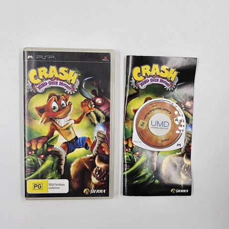 Crash Mind Over Mutant PSP Playstation Portable Game + Manual