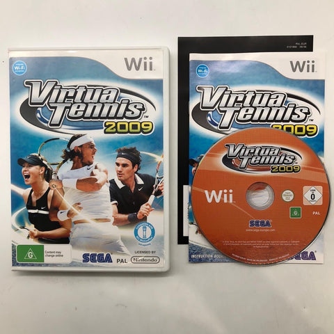 Virtua Tennis 2009 Nintendo Wii Game + Manual PAL 06n3