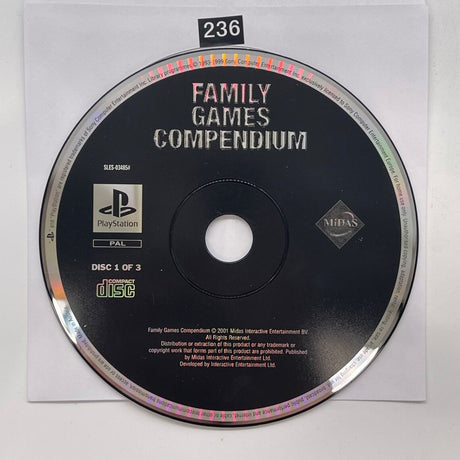 Family Games Compendium PS1 Playstation 1 Game Disc Only