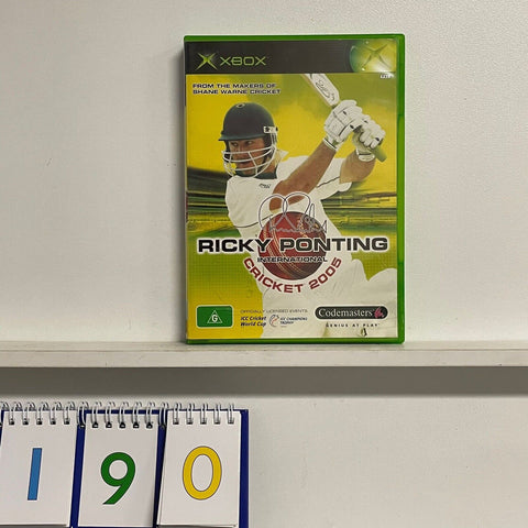 Ricky Ponting International Cricket Xbox original + manual PAL oz190
