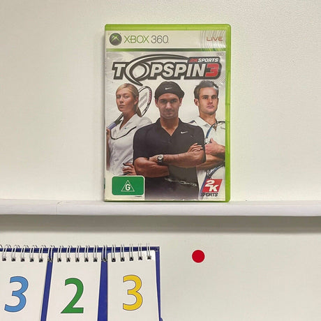 Top Spin 3 III Xbox 360 Game + Manual PAL
