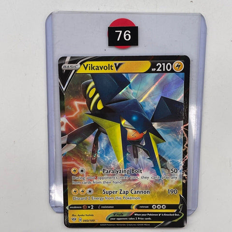 Vikavolt V Pokemon Card 060/189 Darkness Ablaze r76