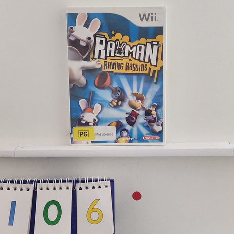 Rayman Raving Rabbids Nintendo Wii Game + Manual PAL r106