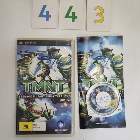 TMNT Teenage Mutant Ninja Turtles PSP Playstation Portable Game + Manual