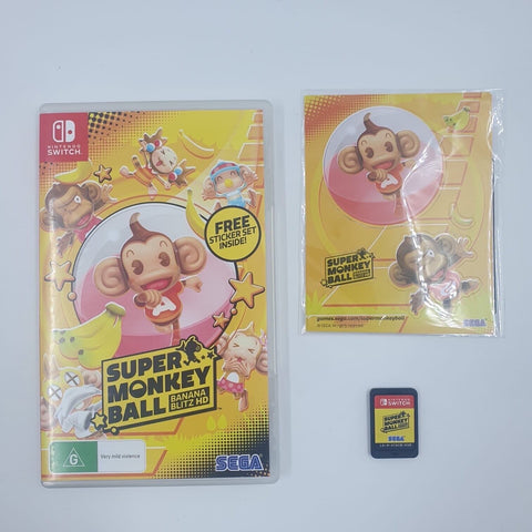 Super Monkey Ball Banana Blitz Nintendo Switch Game + Manual 28j4