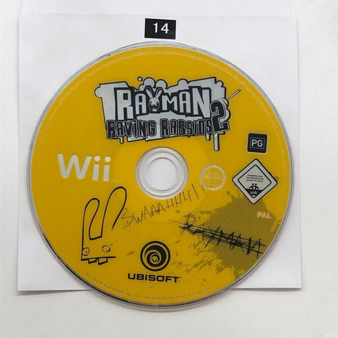 Rayman Raving Rabbids 2 II Nintendo Wii Game Disc Only oz14