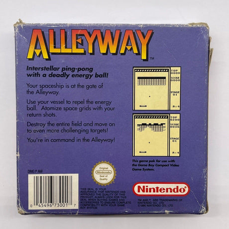 Alleyway Nintendo Gameboy Original Game Boxed