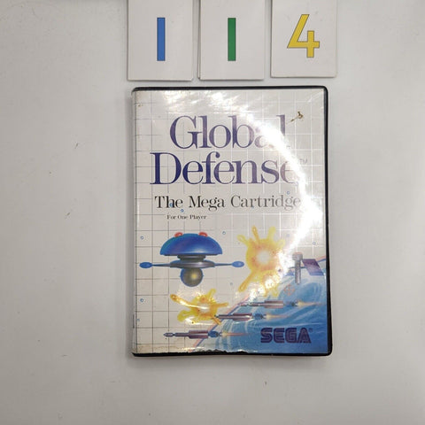 Global Defense Sega Master System Game + Manual PAL