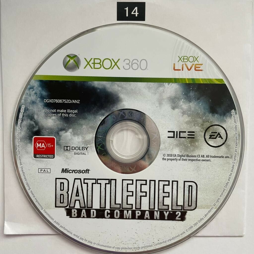Battlefield Bad Company 2 Xbox 360 Game Disc Only - Trippy Trades 