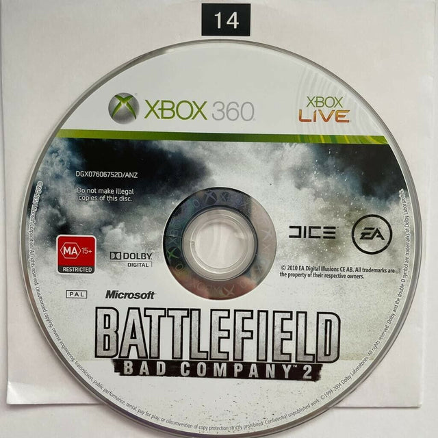 Battlefield Bad Company 2 Xbox 360 Game Disc Only - Trippy Trades 