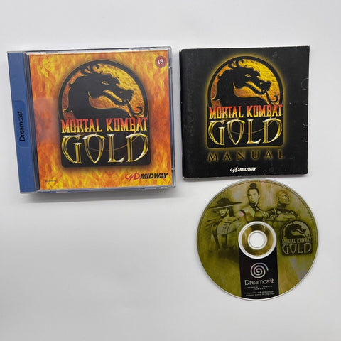 Mortal Kombat Gold Sega Dreamcast Game + Manual PAL 25F4