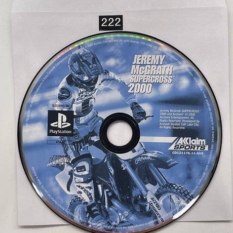 Jeremy McGrath Supercross 2000 PS1 Playstation 1 Game Disc Only