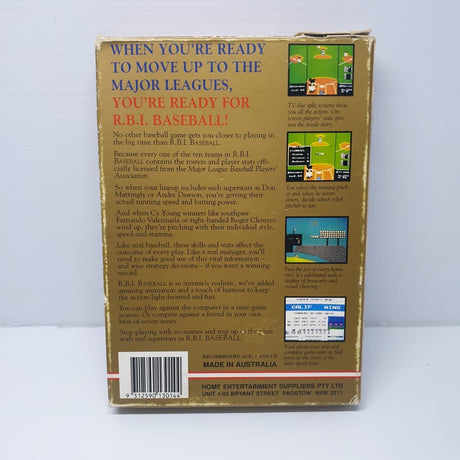 R.B.I. Baseball Nintendo NES Game Boxed