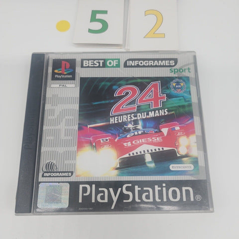 24 Heures Du Mans PS1 Playstation 1 Game + Manual PAL