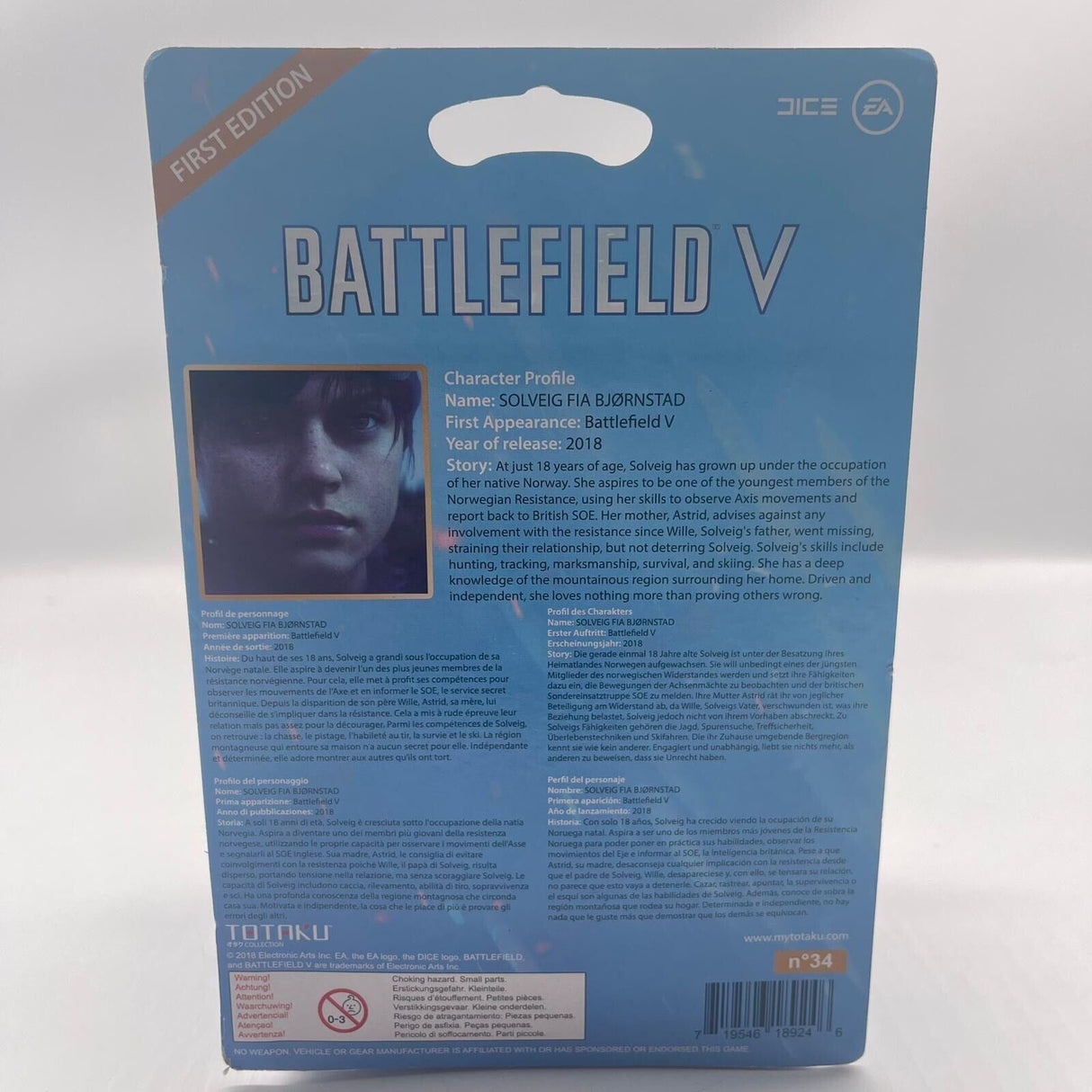 Battlefield 5 V Solveig No. #34 Totaku Action Figure - Trippy Trades 