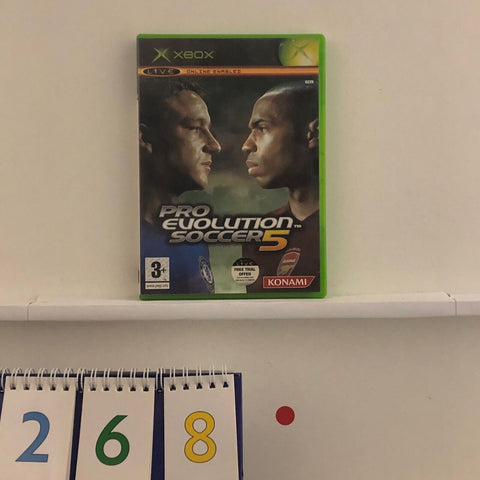 Pro Evolution Soccer 5 Xbox Original Game + Manual PAL r268