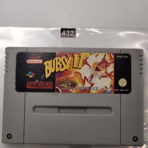 Bubsy 2 II Super Nintendo SNES Game Cartridge PAL
