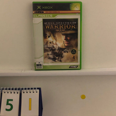 Full Spectrum Warrior Xbox Original Game + Manual PAL y51