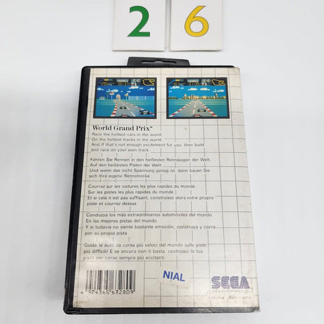 World Grand Prix Sega Master System Game + Manual PAL